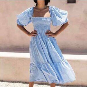 Tie Back Gingham Dress